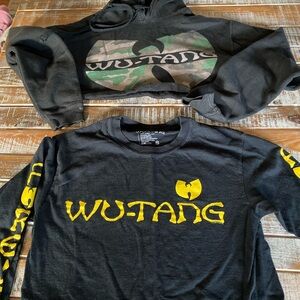 Wu-Tang Black Long Sleeve Graphic Sweatshirt and tshirt bundle